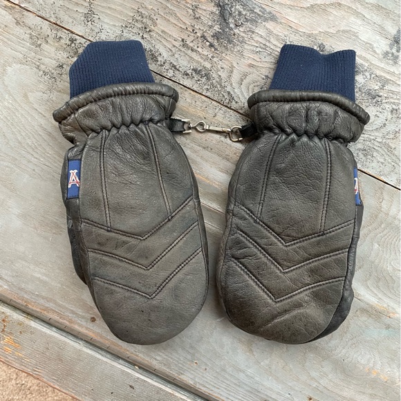 Vintage Accessories Vintage Aris Leather Down Filled Ski Mittens